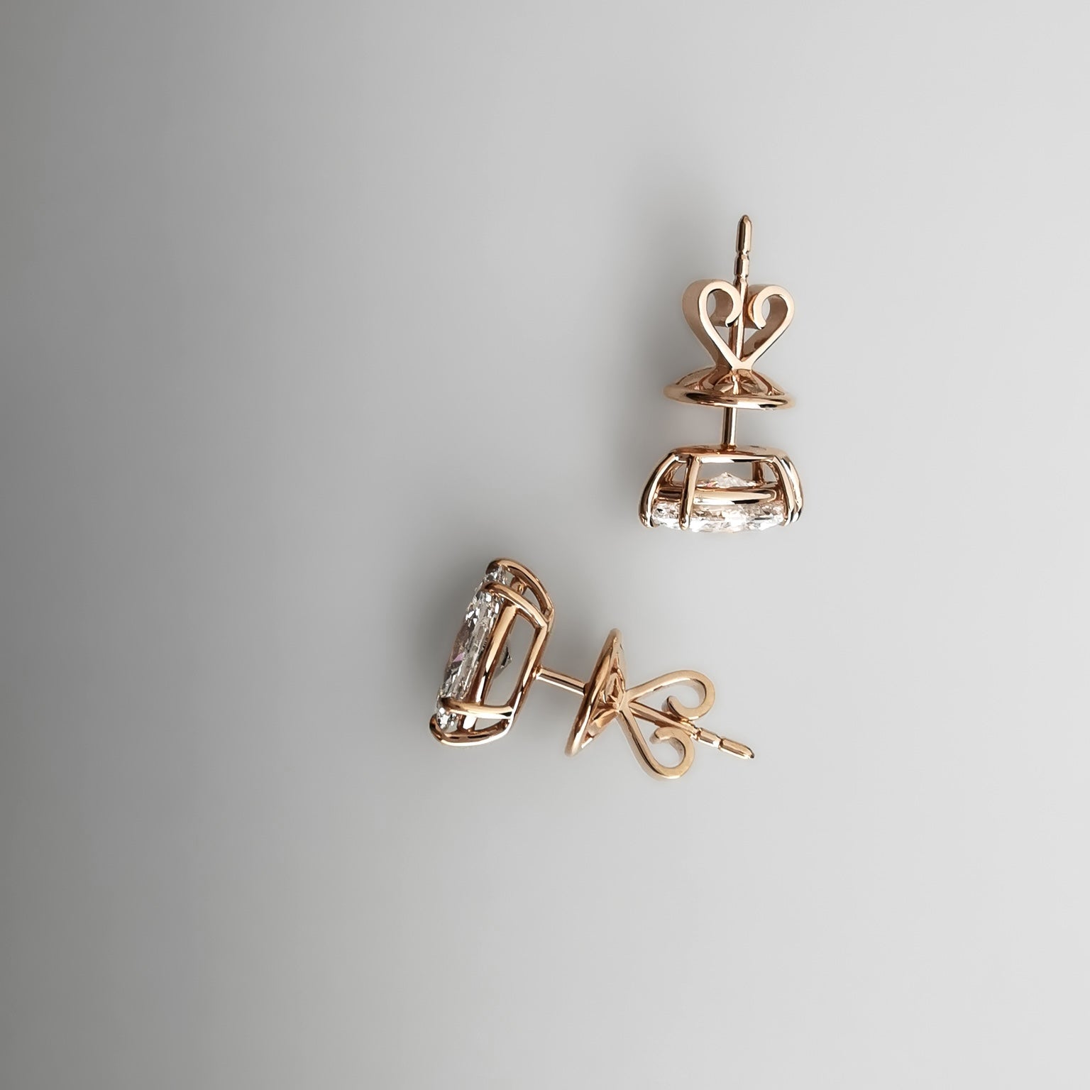 Marquise Diamond Studs top view