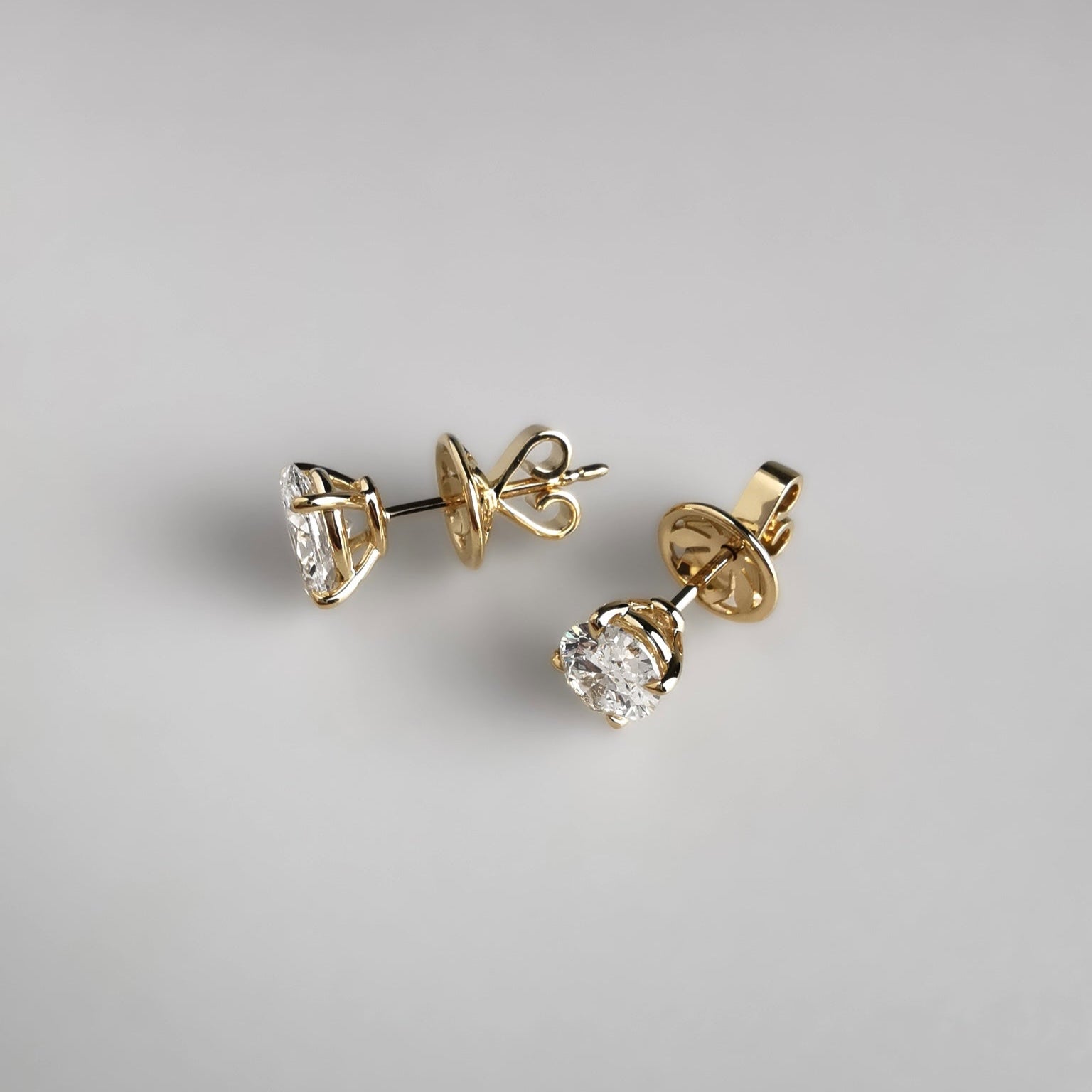 Oval Diamond Studs 2