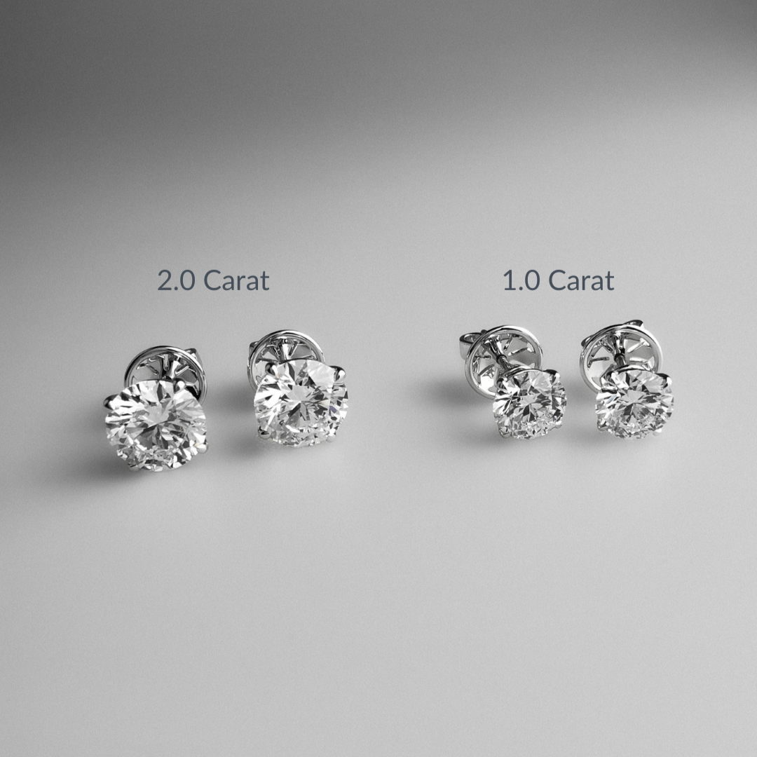 Seraphina 2.00ct. Solitaire Ear Studs (4.00ctw)