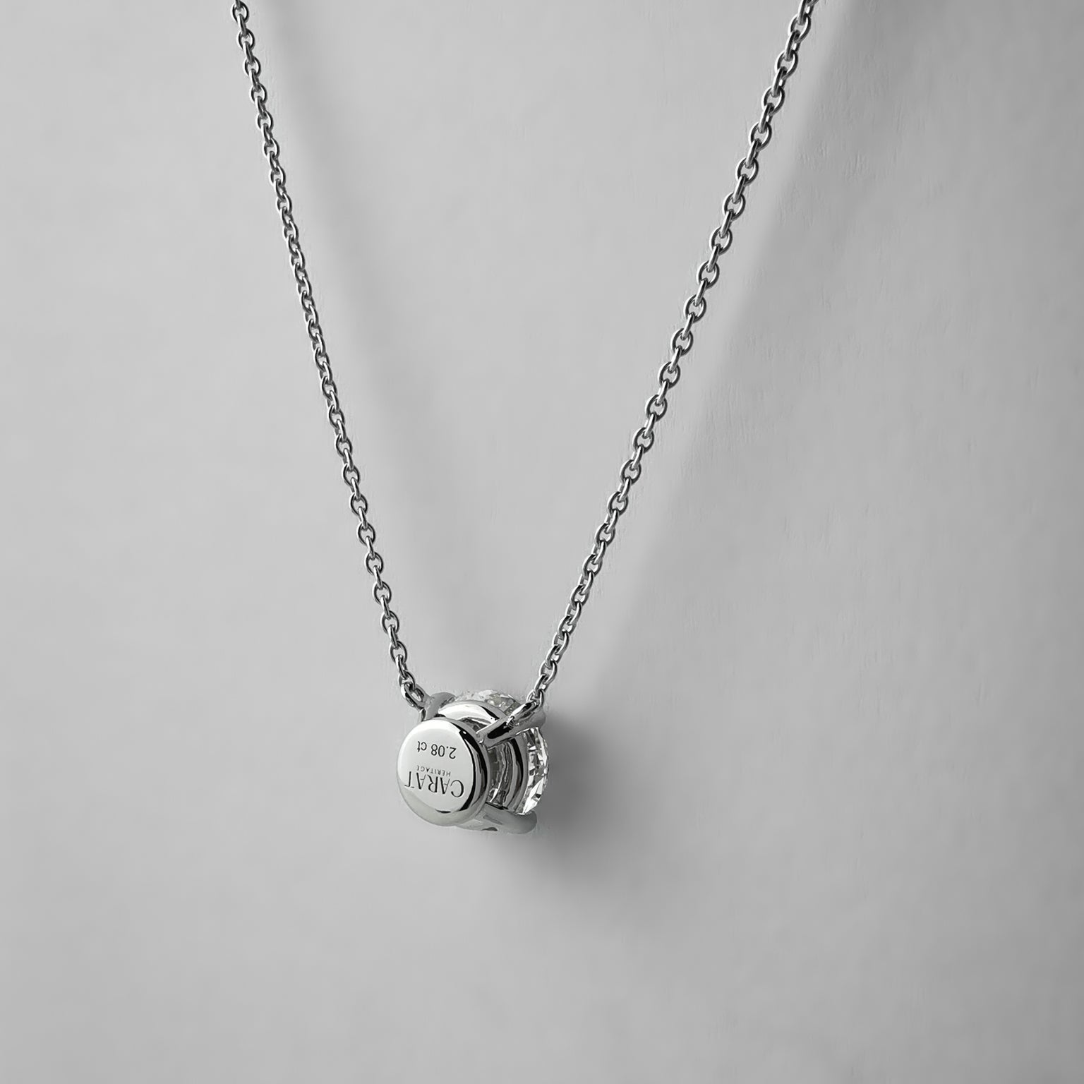 2 carat diamond pendant necklace backing
