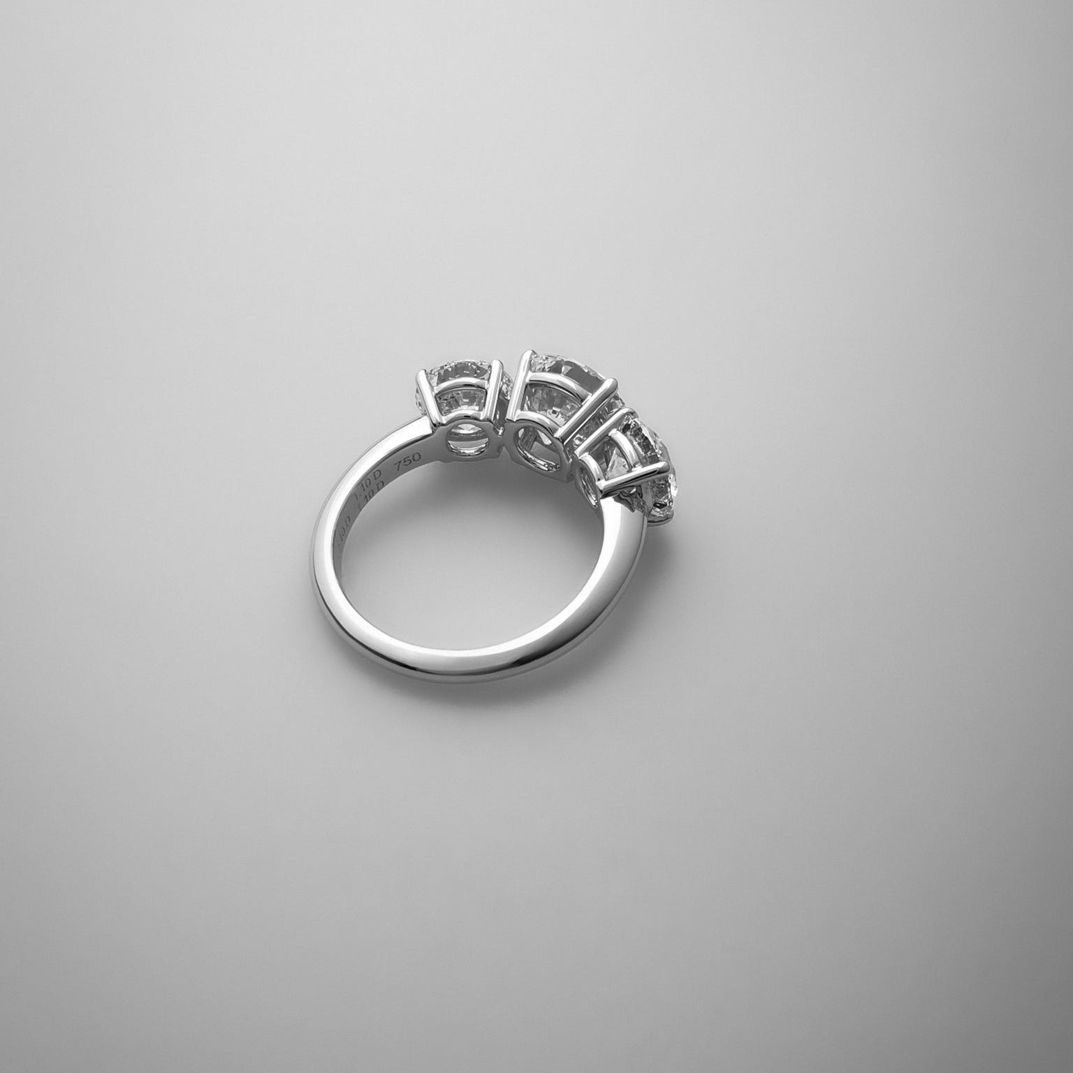 Trilogy diamond ring back view