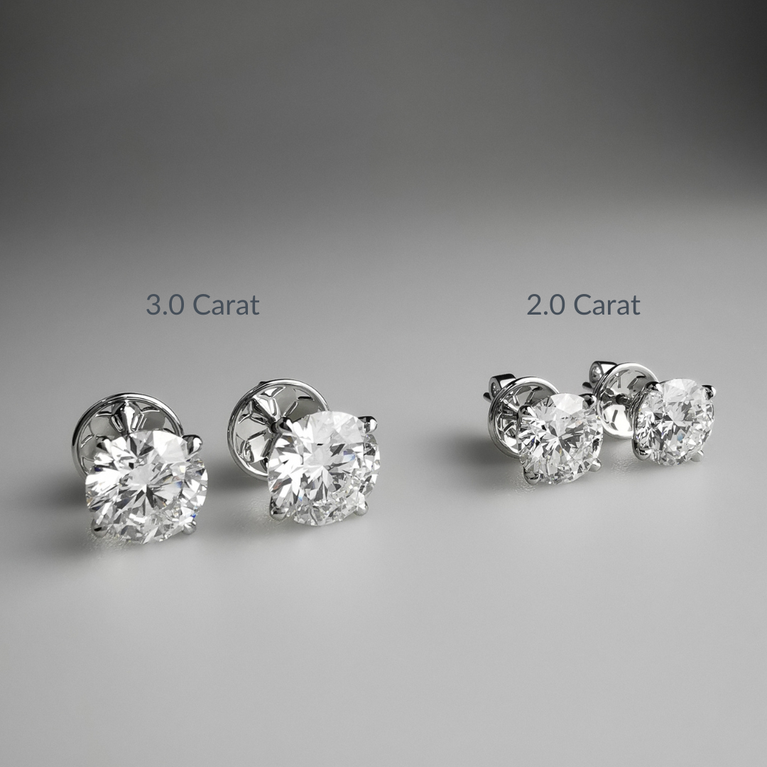 Joy 3.00 ct. Solitaire Ear Studs (6.00 ctw)