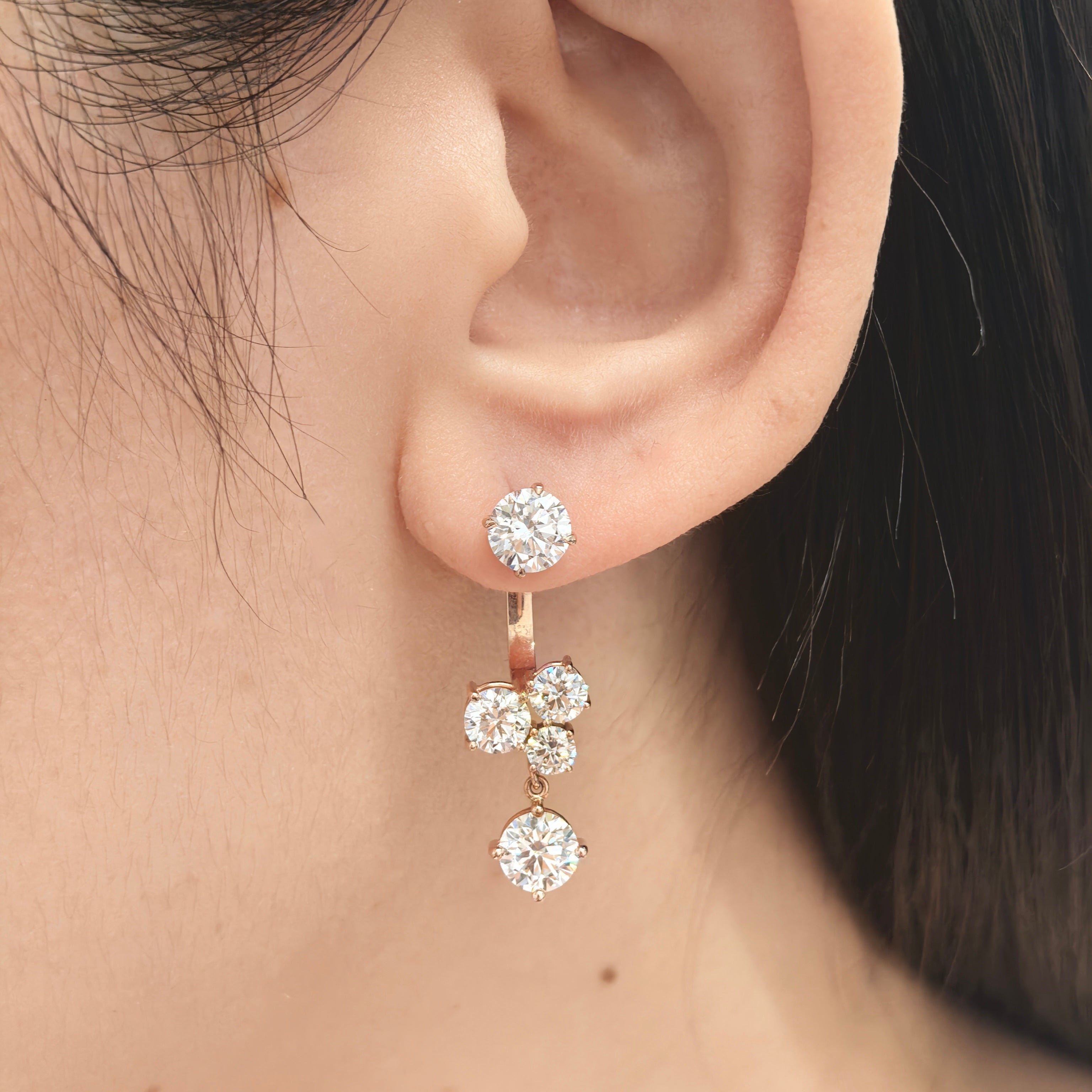 Detachable drop earrings