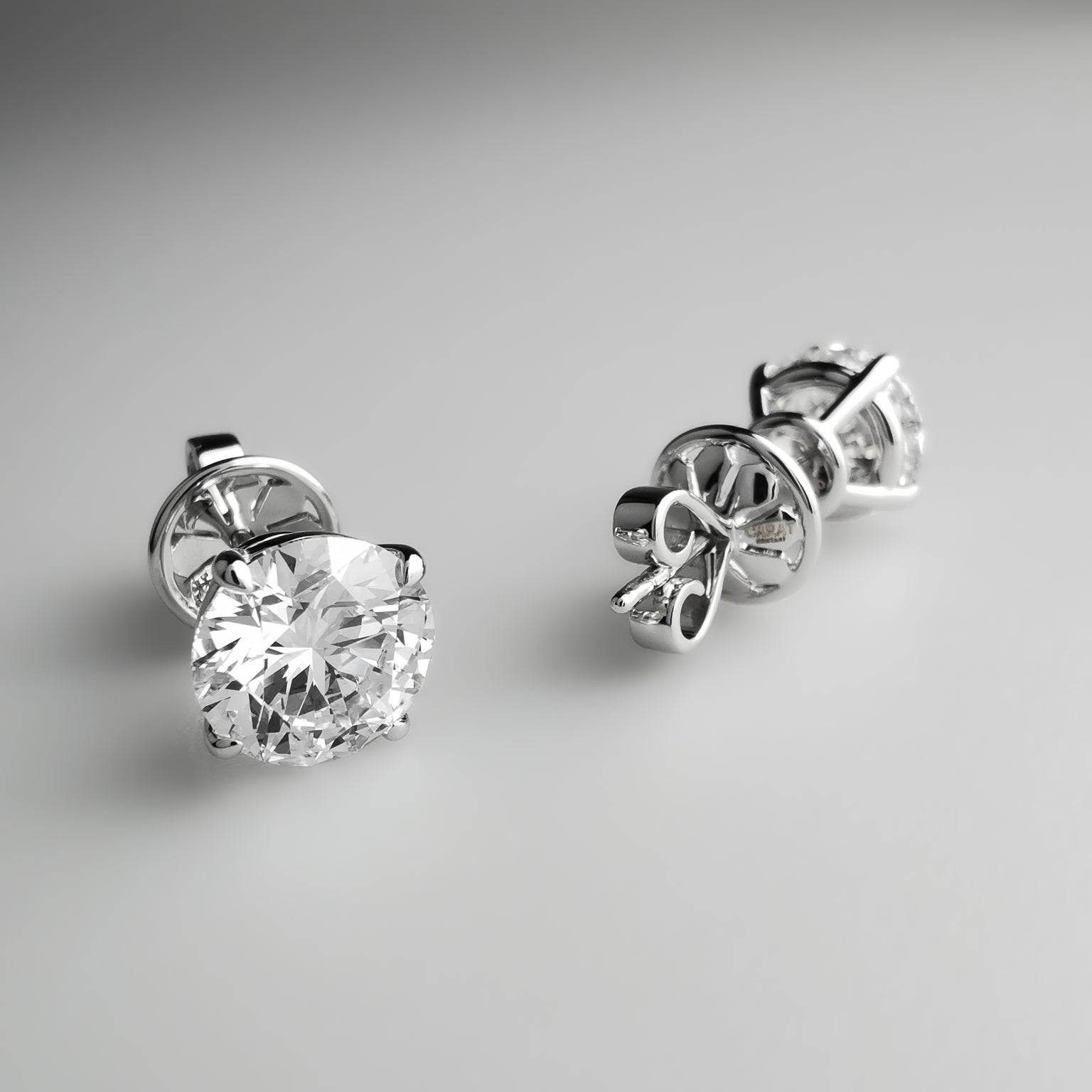 Seraphina 2.00ct. Solitaire Ear Studs (4.00ctw)