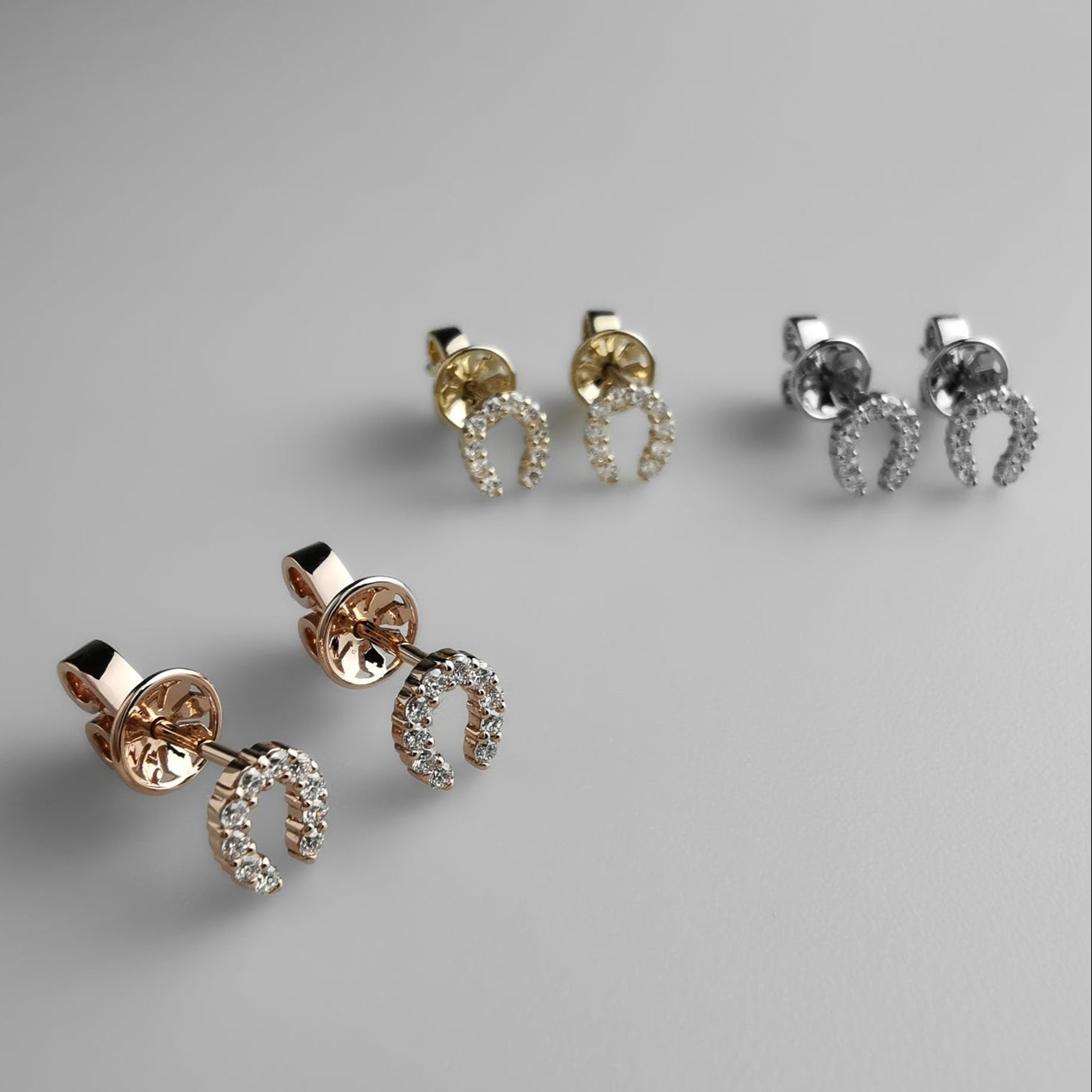 Diamond Horseshoe Ear Studs 0.20carats