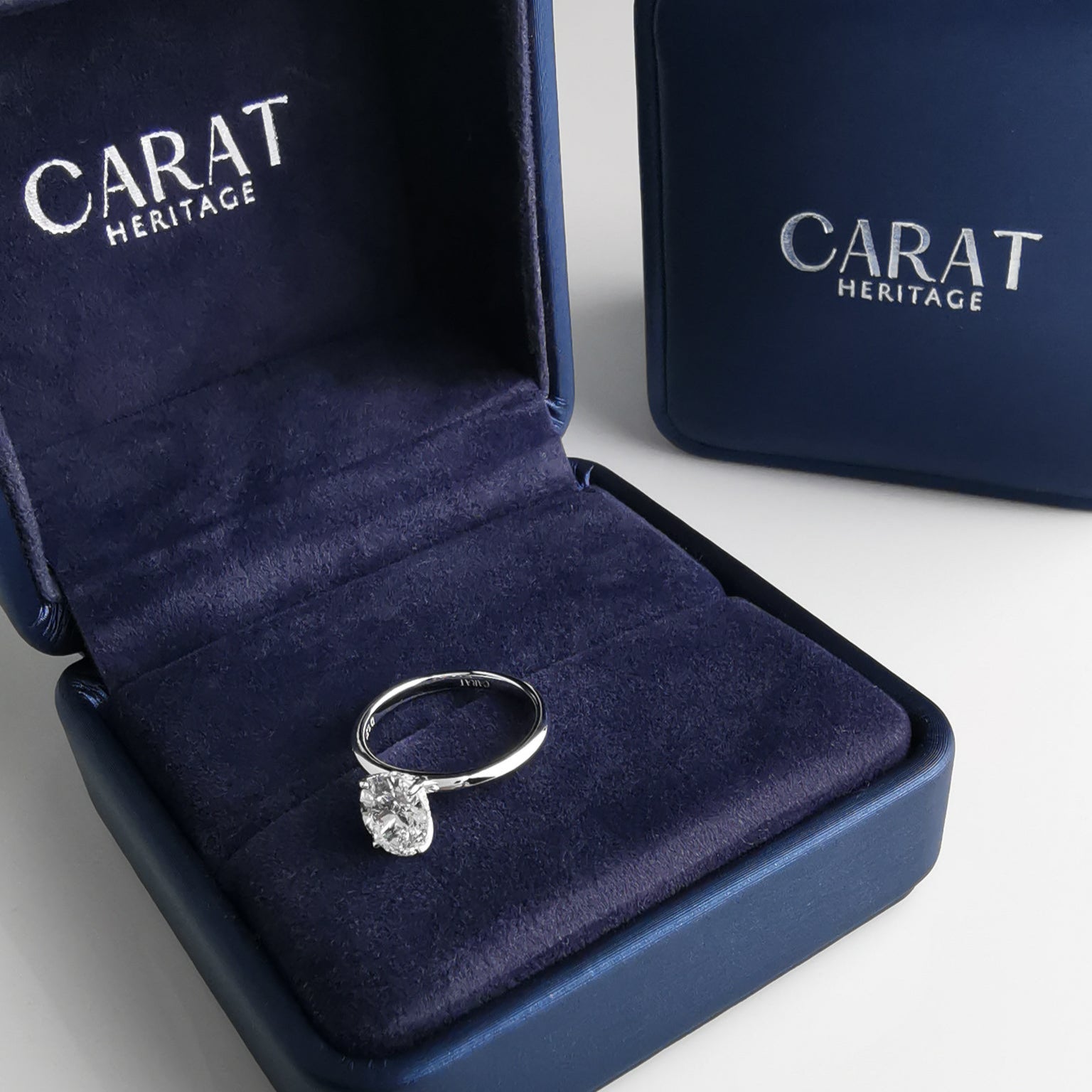 Oval Solitaire Ring 1.3ct in box