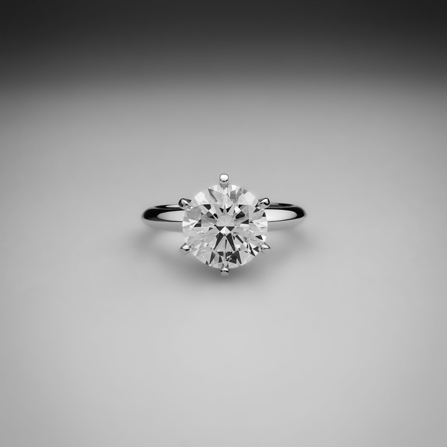 6 Prong Classic Diamond Ring front profile