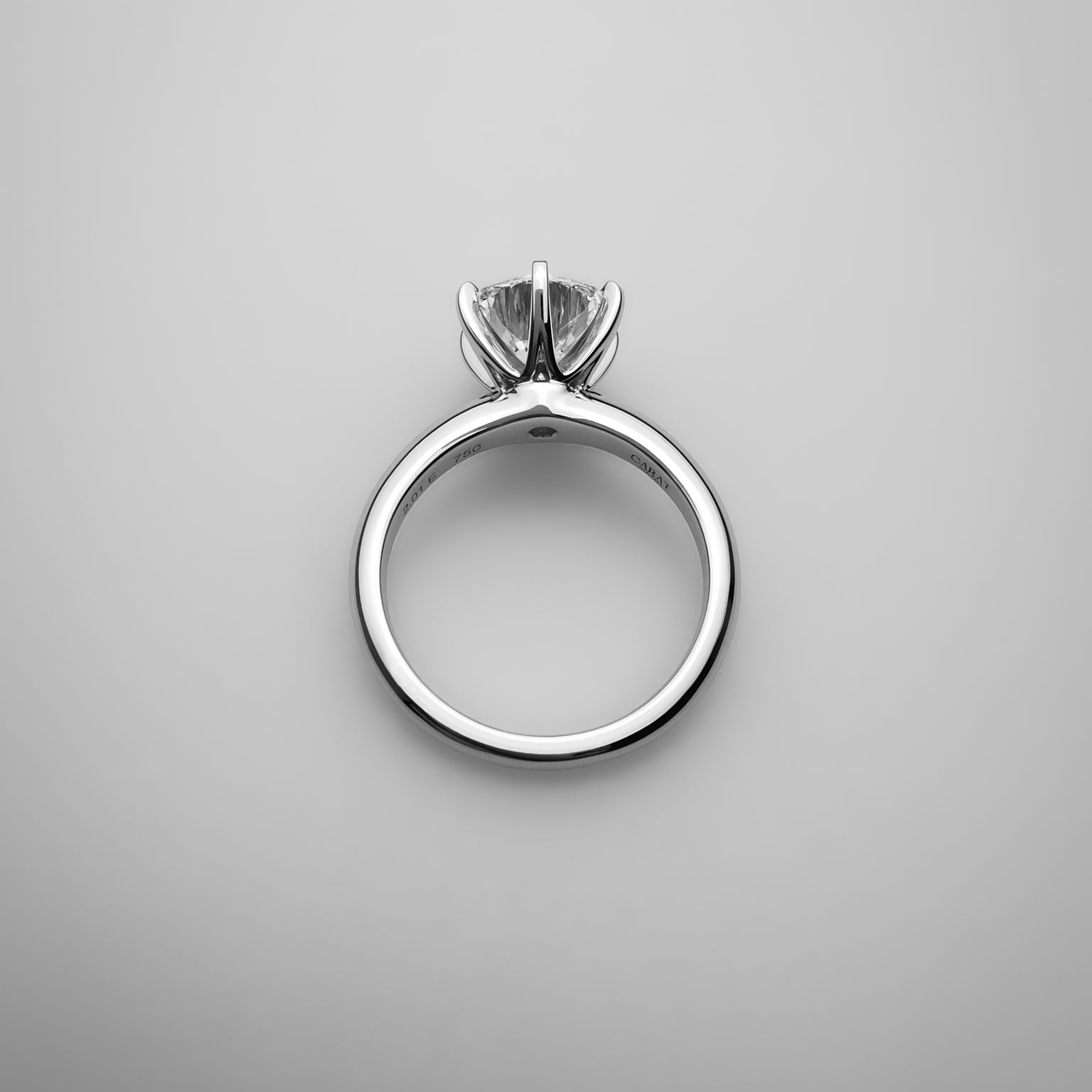 6 Prong Classic Diamond Ring side profile