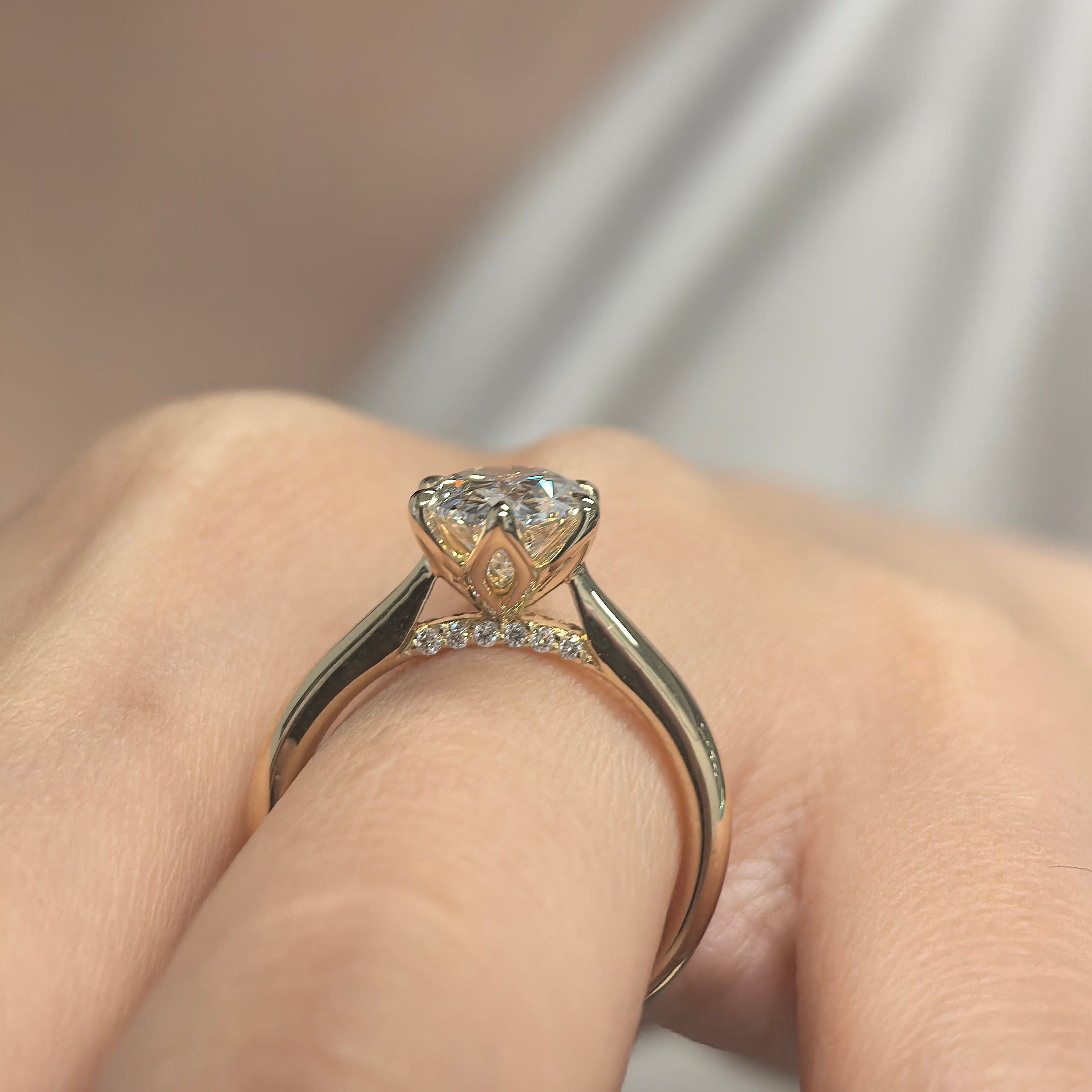 Diamonds on ring bridge