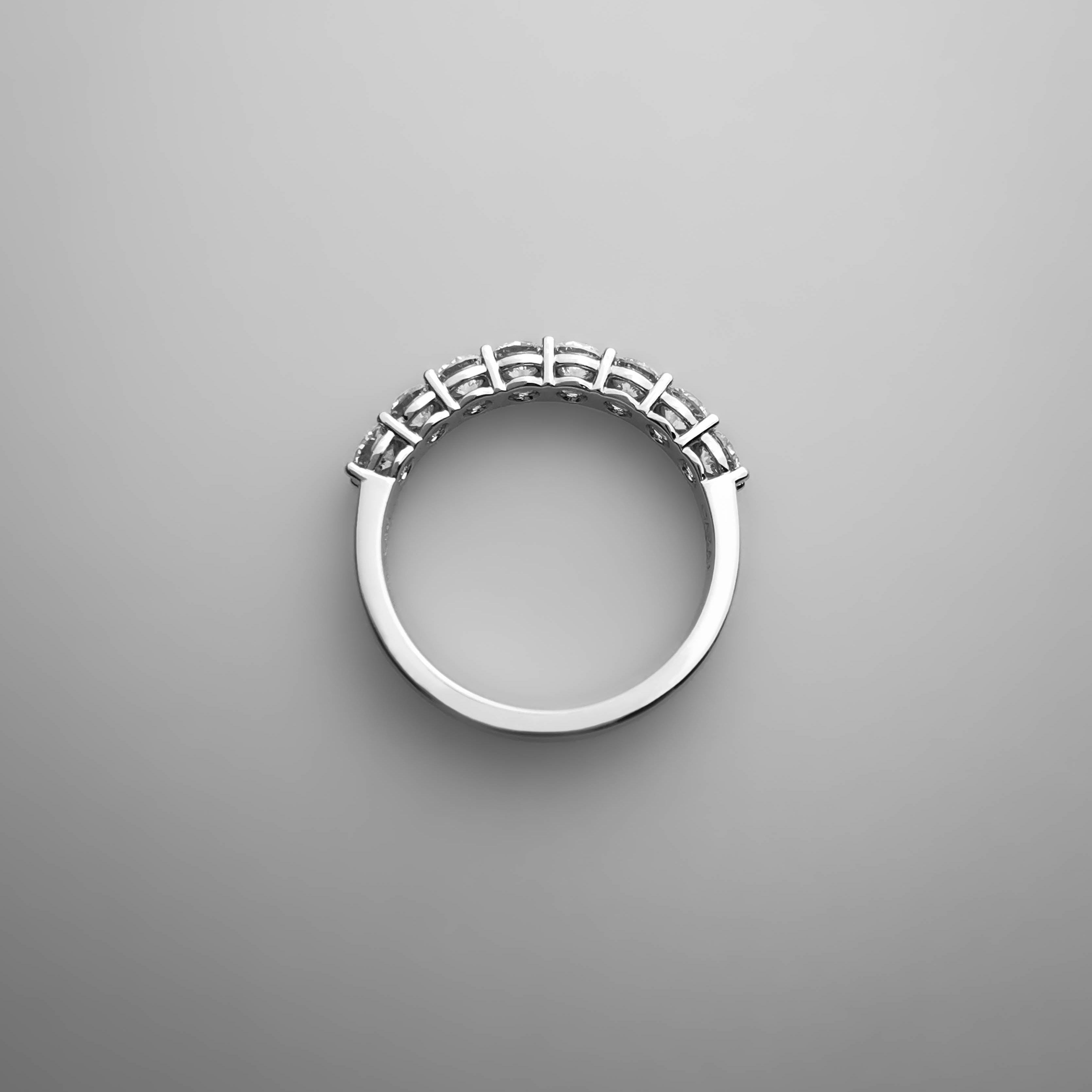 Half Eternity Diamond Band Top View