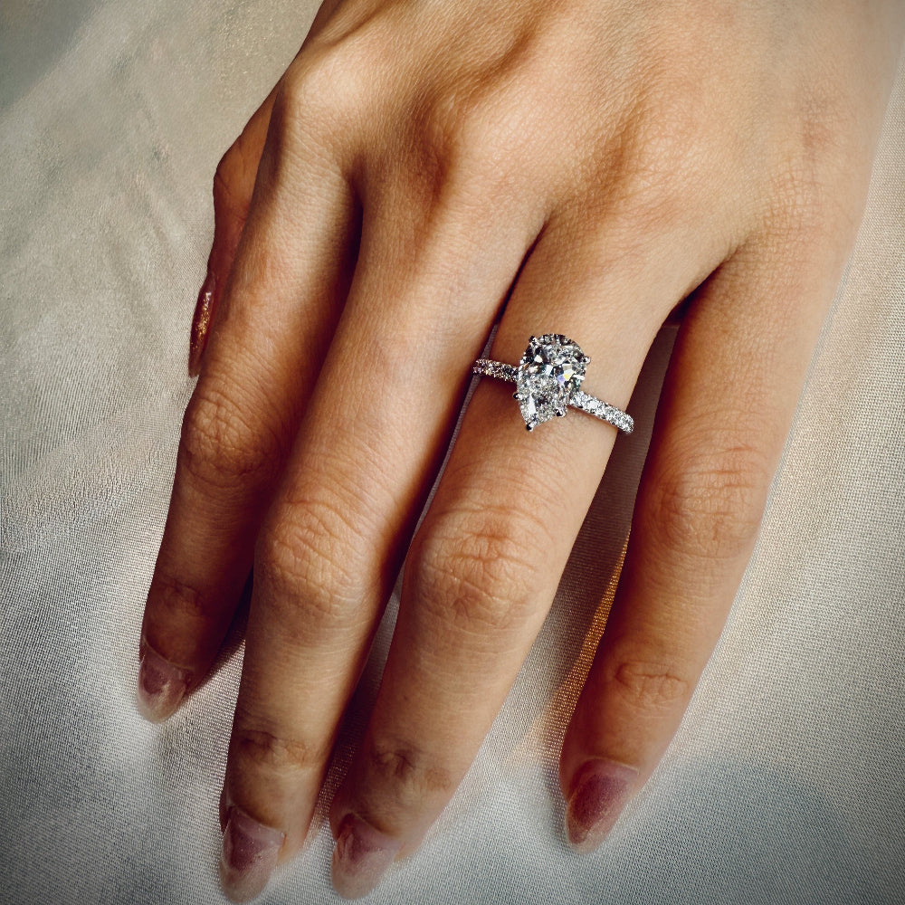 Pear Teardrop Diamond Ring