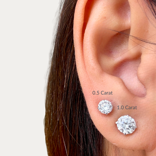 Lynn 0.5 ct. Solitaire Ear Studs (1.00 ctw)