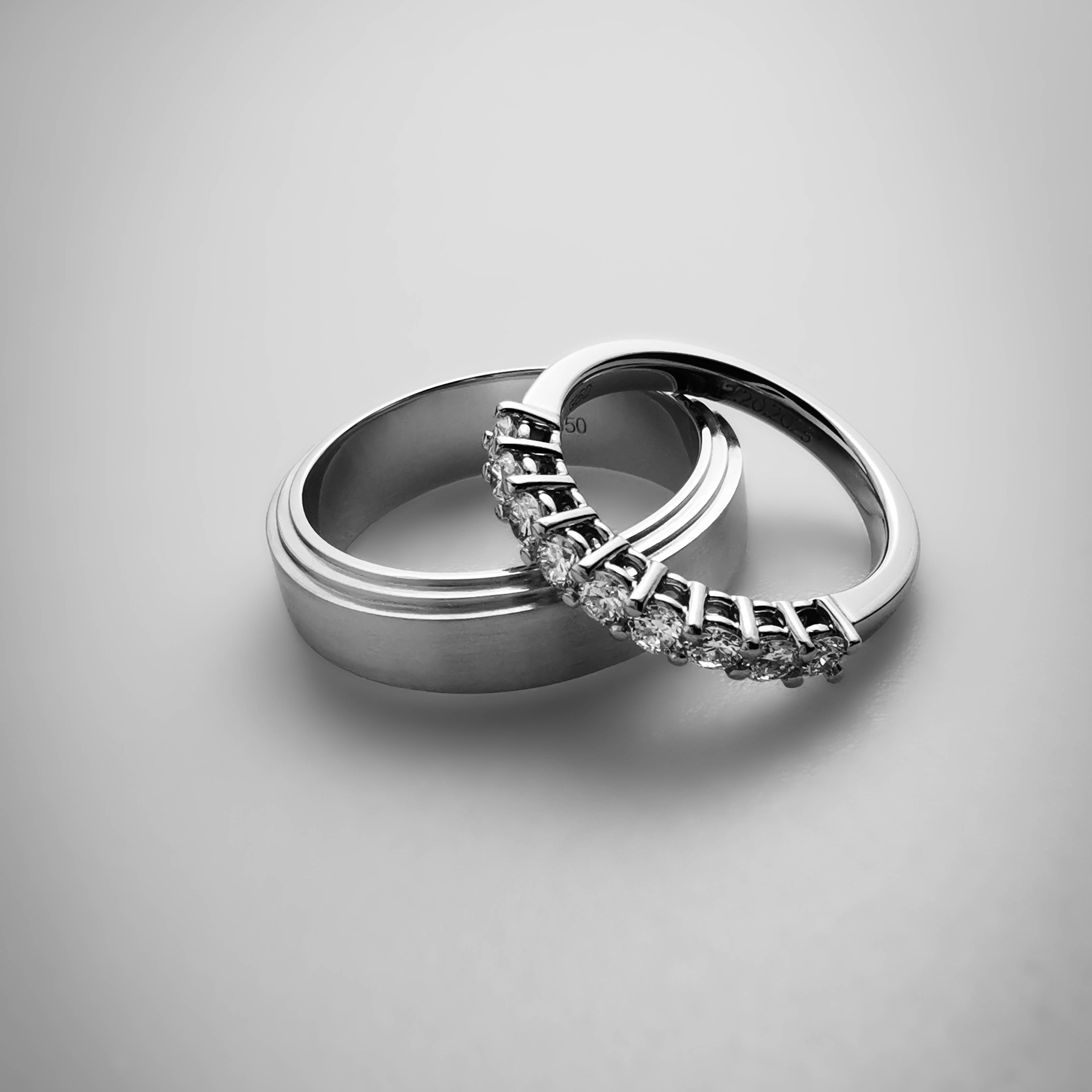Polished Groove Mens Wedding Band