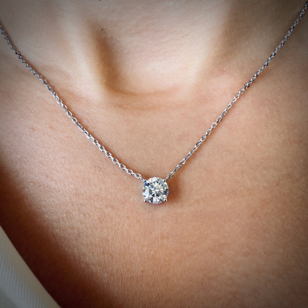 Round diamond necklace