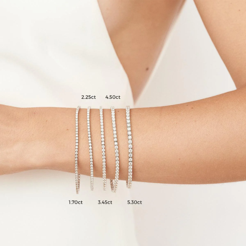 tennis bracelet different sizes arm