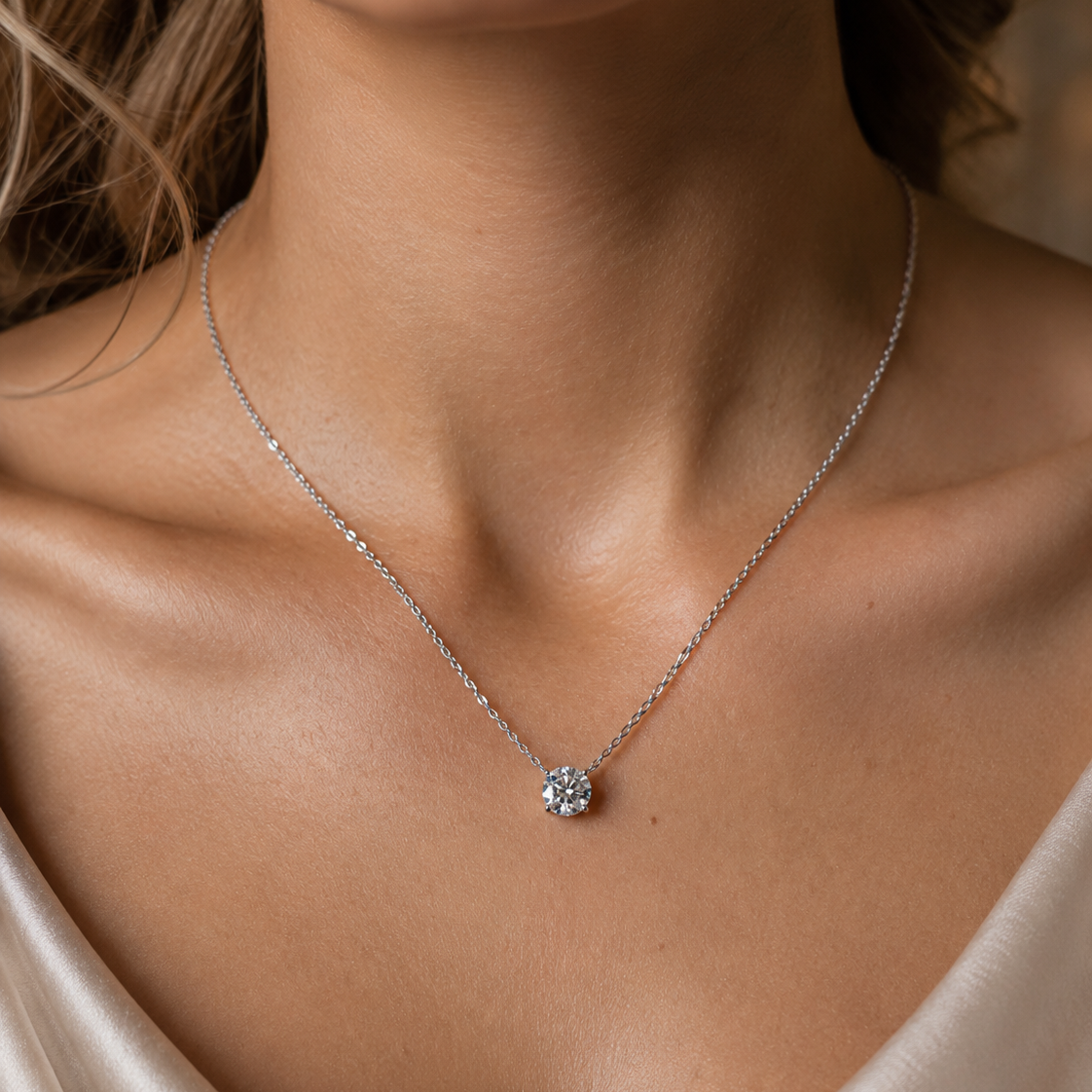 1 carat diamond pendant necklace