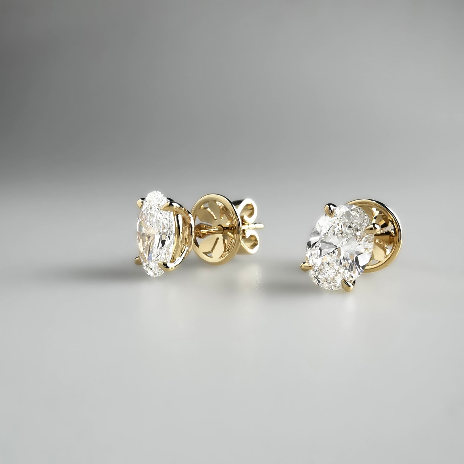 Oval Diamond Studs