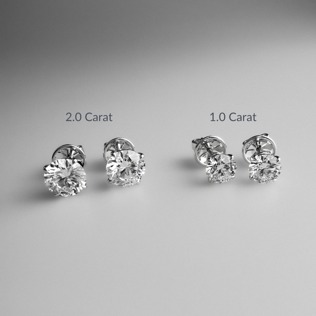 Élise 1 ct. Solitaire Ear Studs