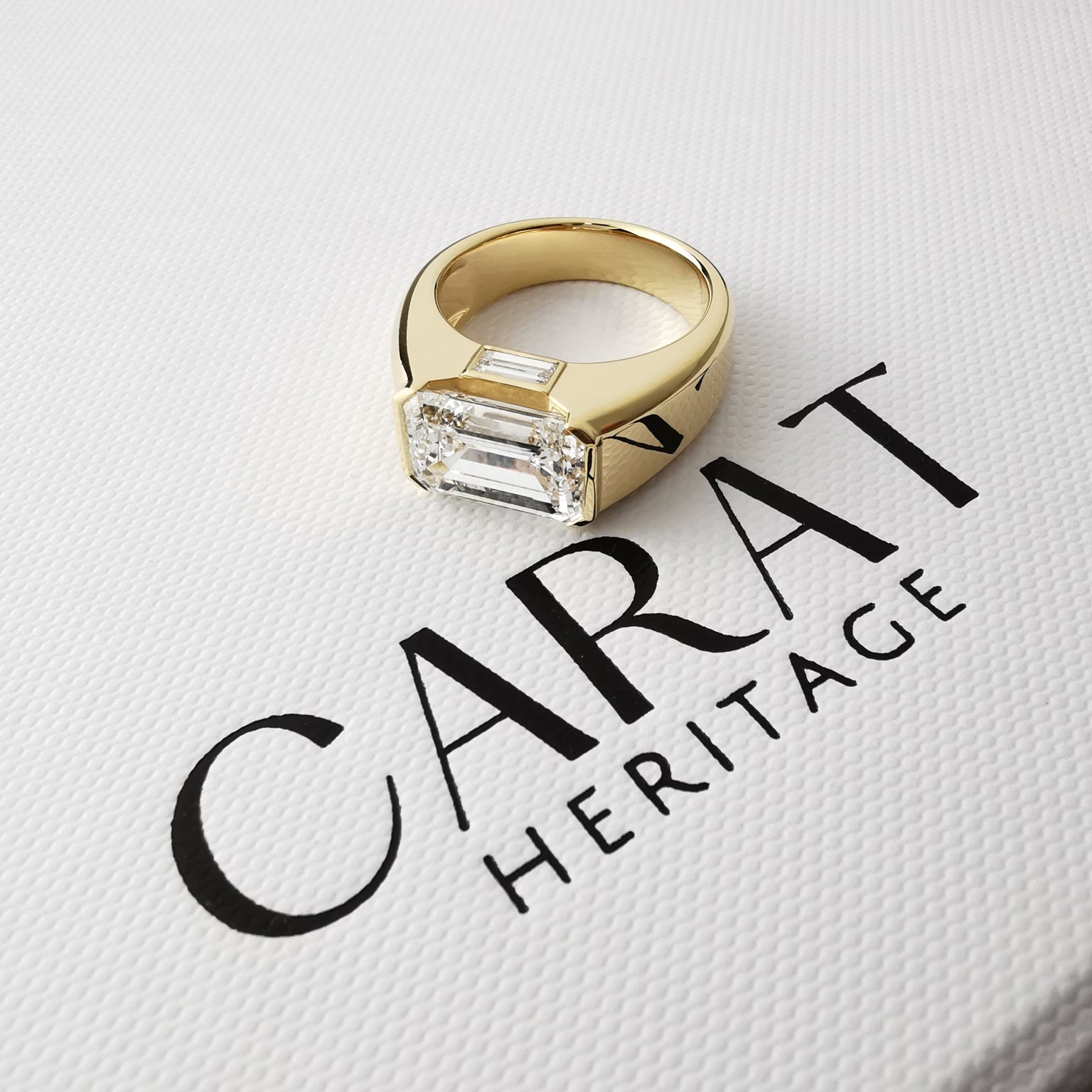 5 carat emerald diamond mens ring