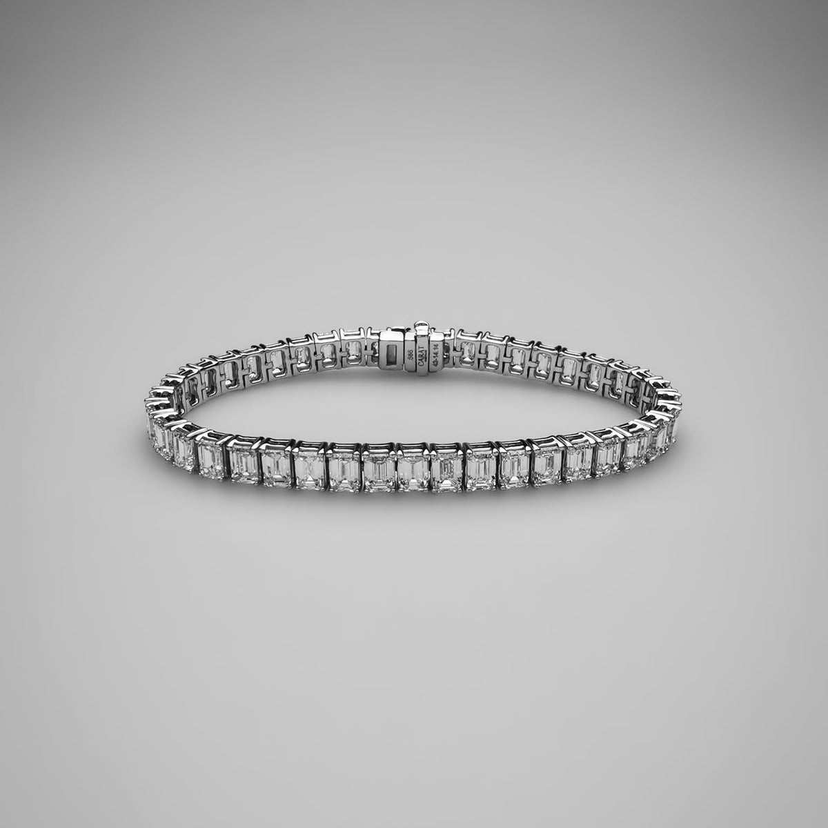 Emerald Tennis Bracelet 14k Gold