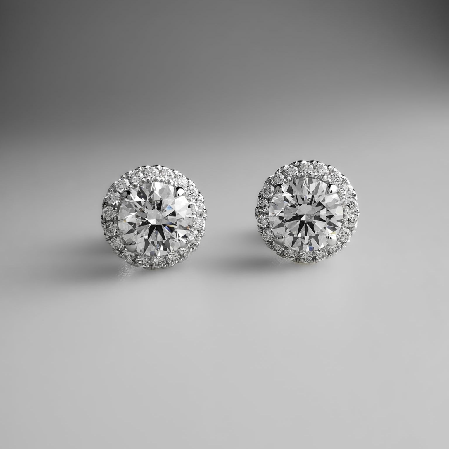 Celesté Halo Earrings 2.4ct.