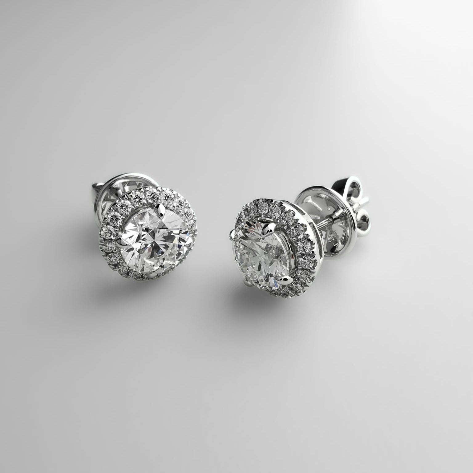 Celesté Halo Earrings 2.4ct.