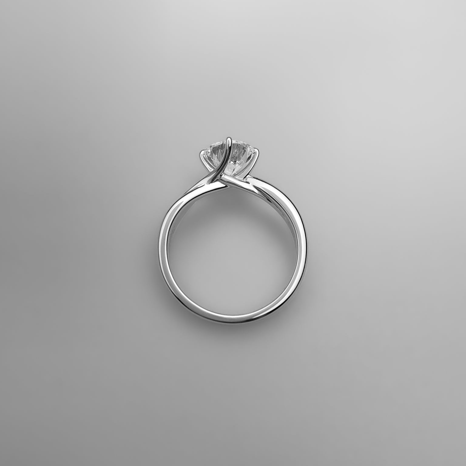 Aurora Solitaire Twist Prong Ring 1.57 ct.