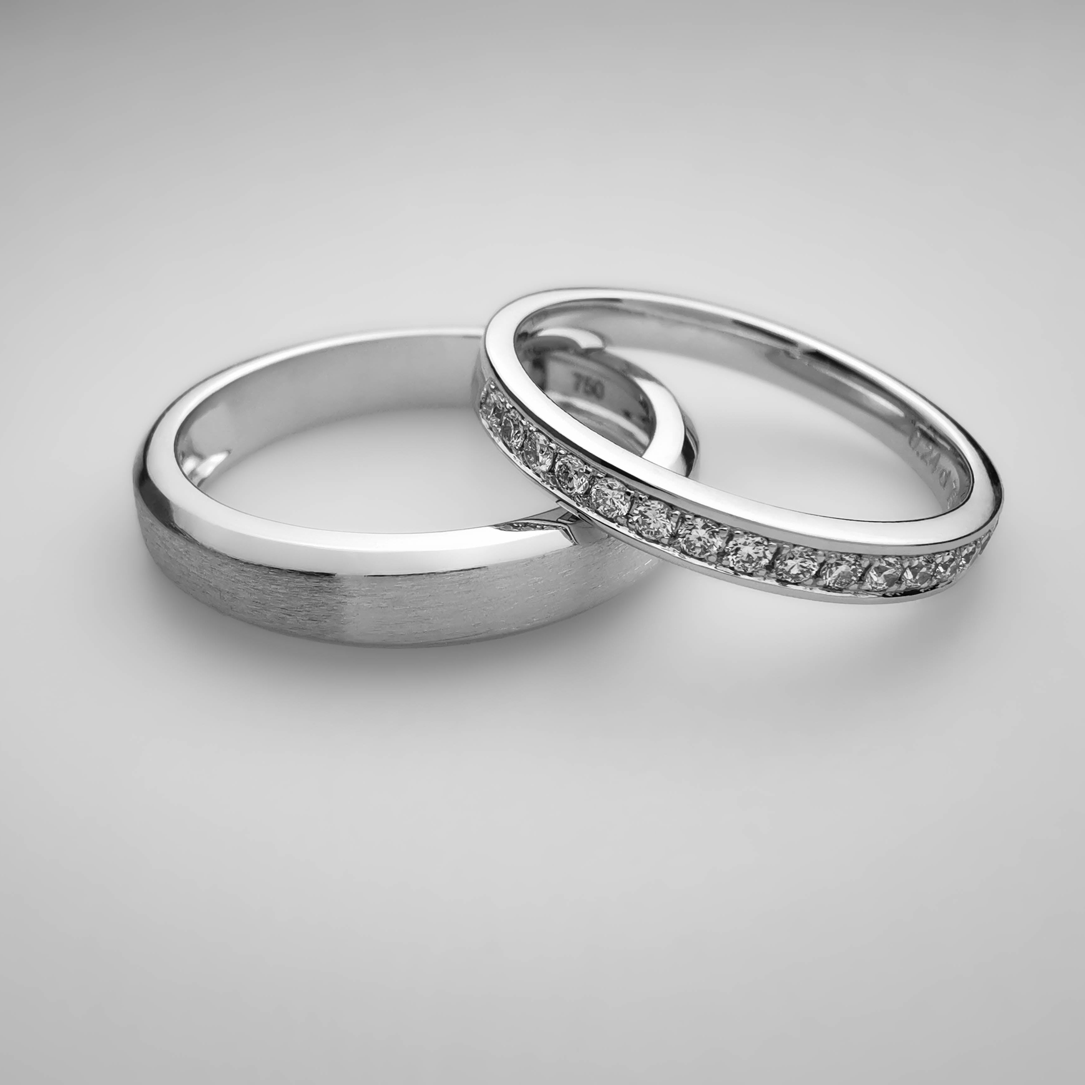 Plain brushed wedding band 3mm 