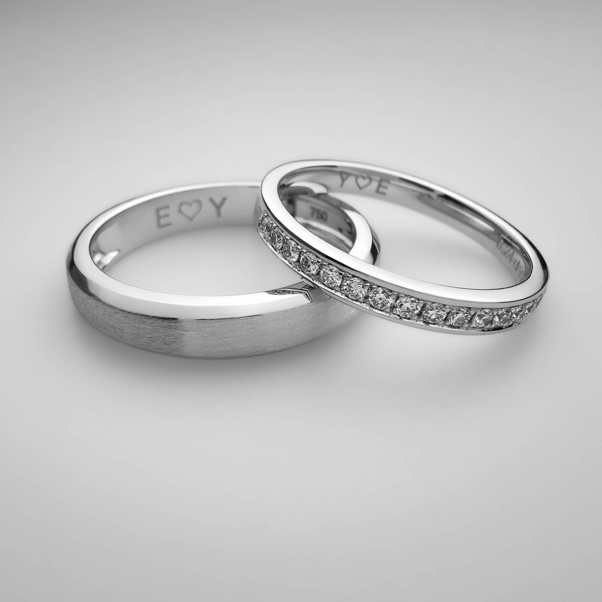 matching wedding bands diamonds