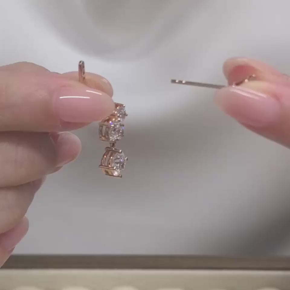 Detachable drop earrings