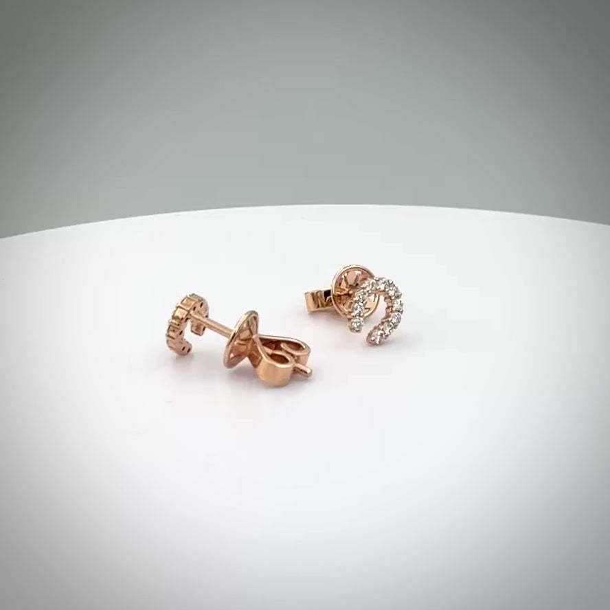 Horseshoe Diamond Studs