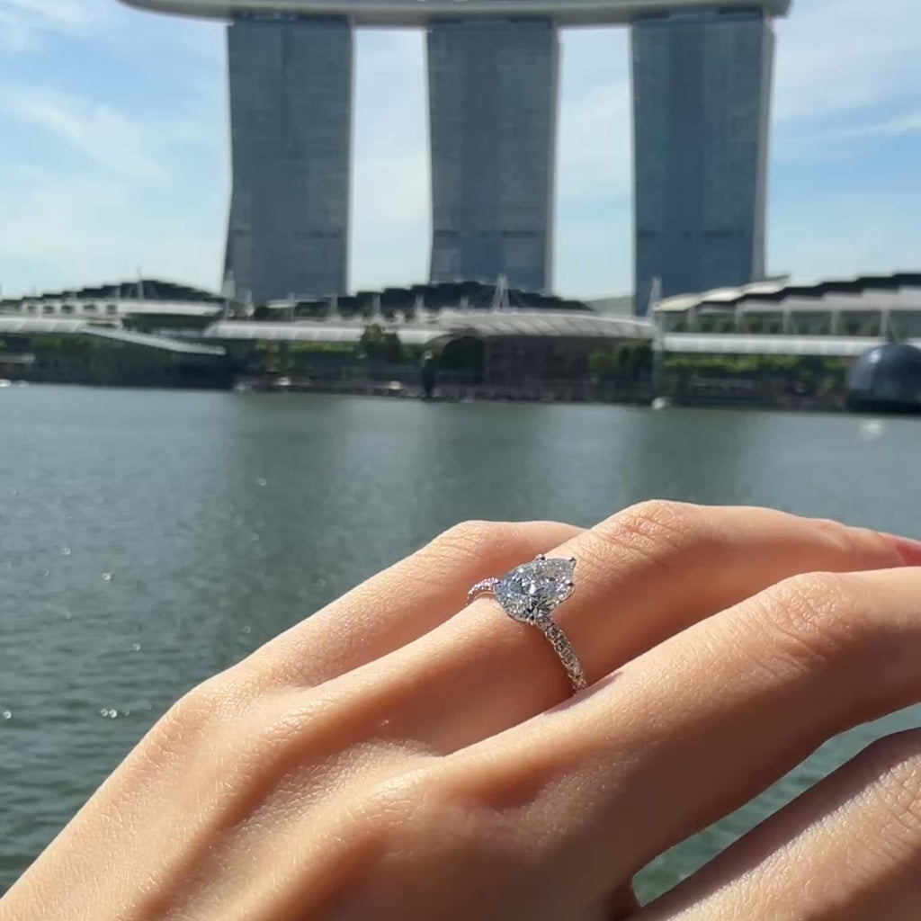 Pear Diamond Ring Teardrop